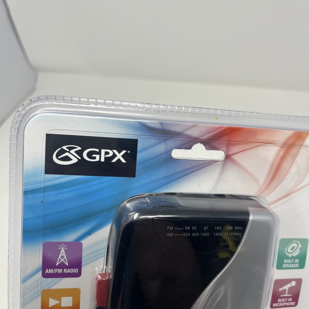 GPX cassette player recorder radio stereo am/fm CAS335B belt clip New Sealed - Picture 2 of 5